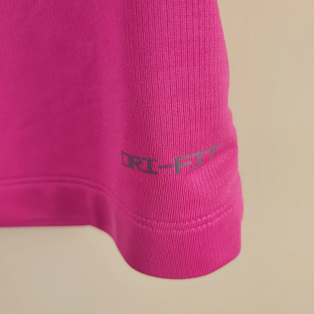 Nike Dri-FIT Victory Womens Pink Short Sleeve Golf Polo Shirt Size M